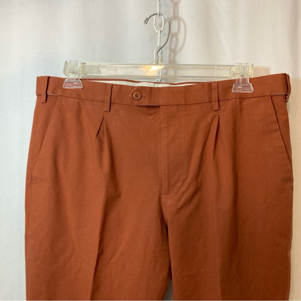 Express Extra Slim Rust Red Khaki Straight Tapered Leg Chino Pants - Picture 4 of 9